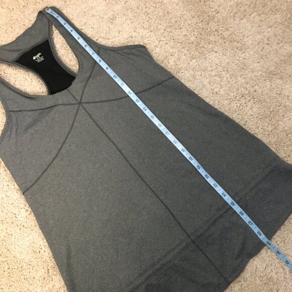 MEC Grey Racer Back Inbuilt Bra Tank Top - Picture 16 of 16